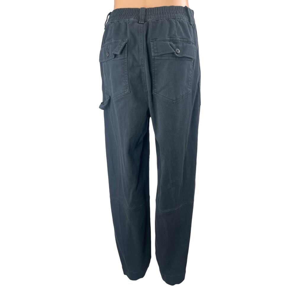 Gap Women's Black High Waisted Straight Leg Carpenter Trousers Pants Size 8 Tall - Picture 2 of 4